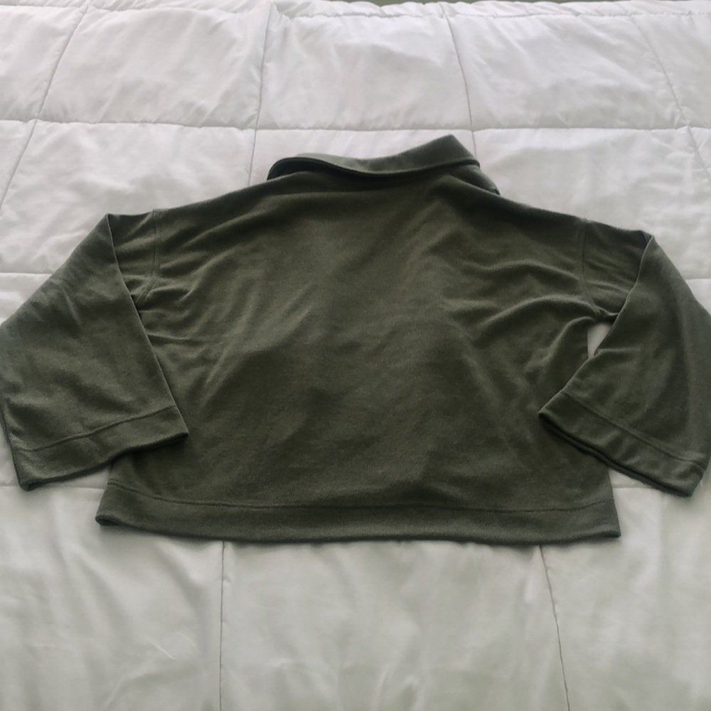 NWT Serra ladies open coatigan olive green sweater coat 🧥 with 2 pockets - Picture 8 of 8